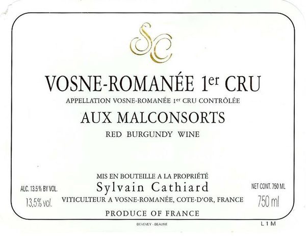 2014 Domaine Sylvain Cathiard & Fils Vosne-Romanée Aux Malconsorts