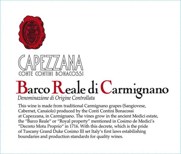 2019 Capezzana Barco Reale di Carmignano