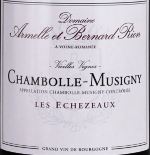 2019 Domaine Armelle et Bernard Rion Chambolle-Musigny Les Echézeaux Vieille Vigne