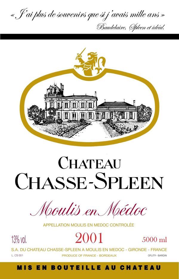 2000 Château Chasse-Spleen Moulis en Médoc
