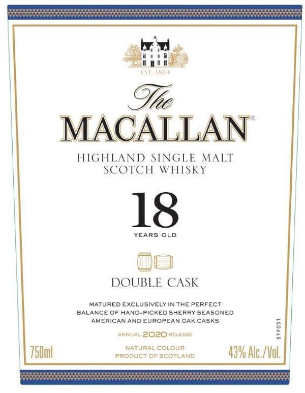 The Macallan 18 Years Old Double Cask Highland Single Malt Scotch Whisky