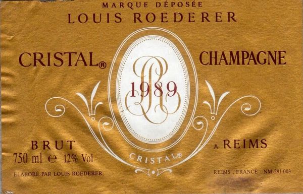 1988 Louis Roederer Champagne Cristal Brut
