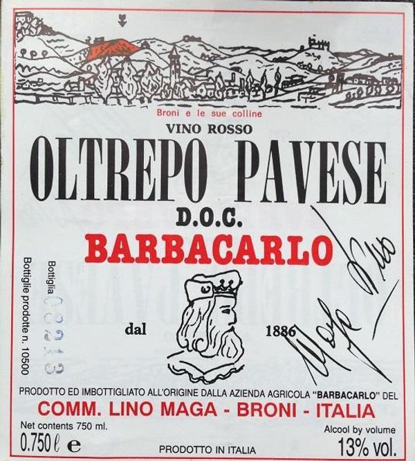 2016 Barbacarlo Oltrepò Pavese Rosso
