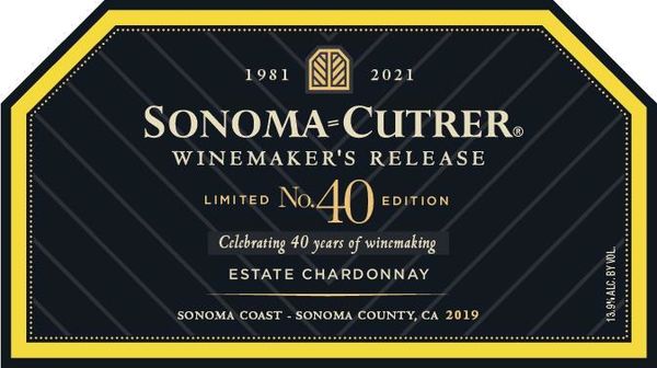 2019 Sonoma-Cutrer 40th Anniversary Winemaker's Release Estate Chardonnay