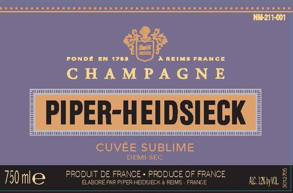 Piper-Heidsieck Champagne Cuvée Sublime Demi-Sec