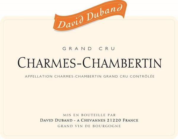 2012 David Duband Charmes-Chambertin