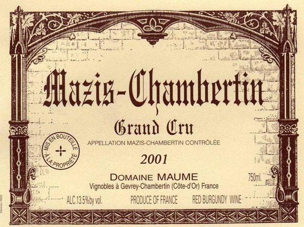 2000 Domaine Maume Mazis-Chambertin