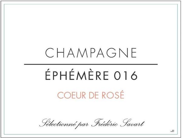 2016 Frédéric Savart & Dremont Éphémère 016 Champagne Rosé