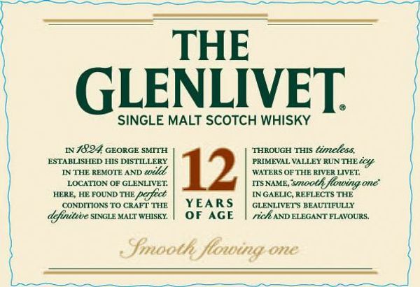 The Glenlivet 12 Years of Age Single Malt Scotch Whisky