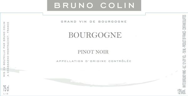 2018 Domaine Bruno Colin Bourgogne Pinot Noir