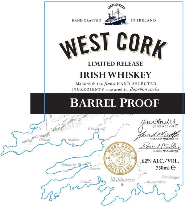 West Cork Limited Release Barrel Proof Irish Whiskey