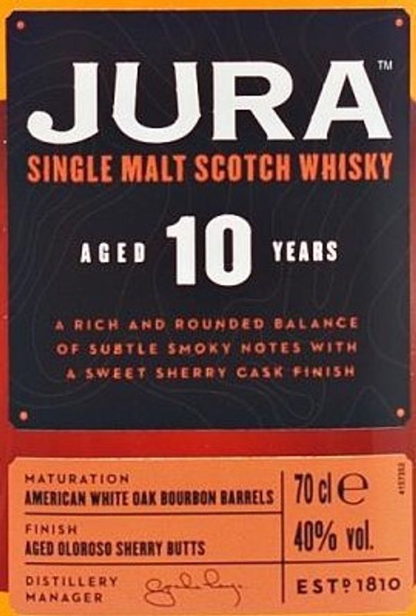 Jura 10 Years Old Single Malt Scotch Whisky