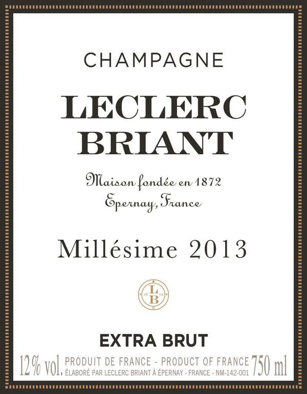 2016 Leclerc Briant Millésime Extra Brut Champagne