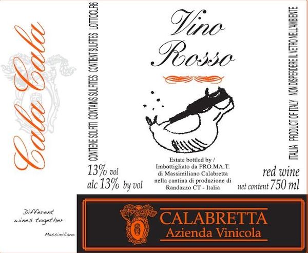Calabretta Cala Cala Vino Rosso