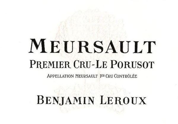 2020 Benjamin Leroux Meursault Le Porusot