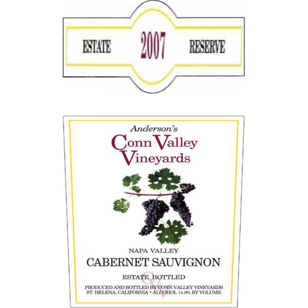 2007 Anderson's Conn Valley Vineyards Estate Reserve Cabernet Sauvignon