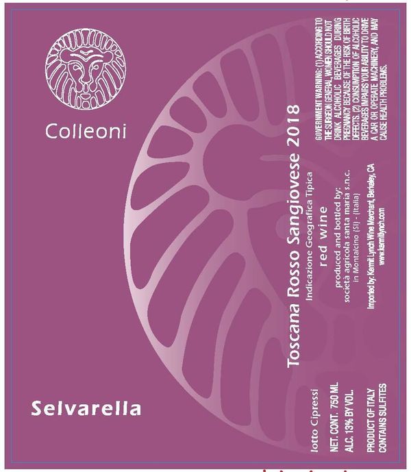 2017 Podere Santa Maria Colleoni Selvarella Sangiovese