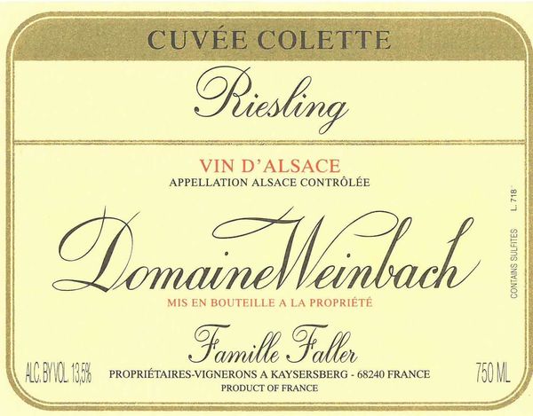 2020 Domaine Weinbach Cuvée Colette Riesling
