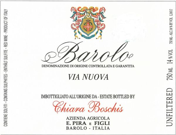 2019 E. Pira & Figli Chiara Boschis Barolo Via Nuova