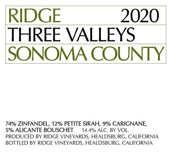 2020 Ridge Three Valleys