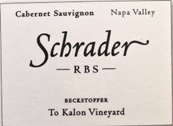 2016 Schrader Cellars RBS Beckstoffer To Kalon Vineyard Cabernet Sauvignon