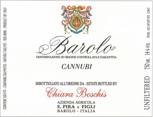 2018 E. Pira & Figli Chiara Boschis Barolo Cannubi