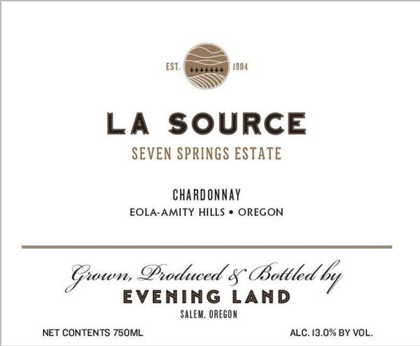 2017 Evening Land La Source Seven Springs Vineyard Chardonnay