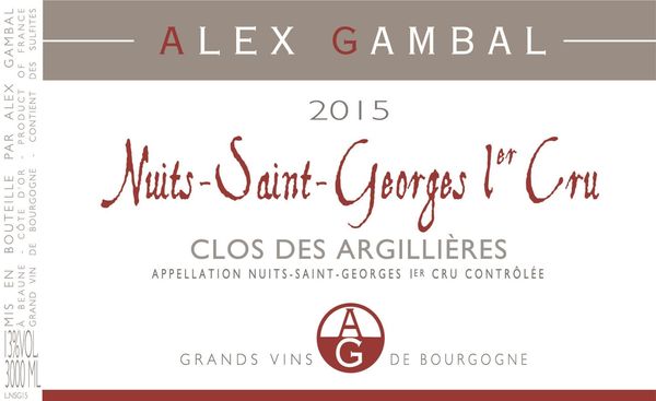 2015 Maison Alex Gambal Nuits-St-Georges Clos des Argillières
