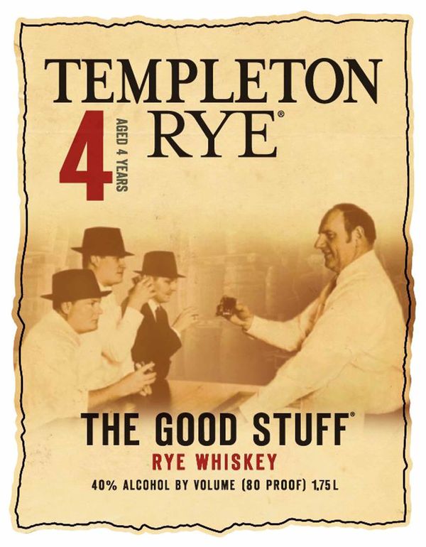 Templeton Aged 4 Years The Good Stuff Rye Whiskey