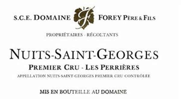 2020 Domaine Forey Père et Fils Nuits-St-Georges Les Perrières