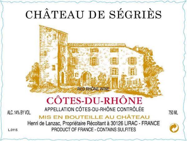 2020 Château de Ségriès Côtes du Rhône