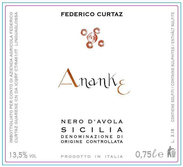 2020 Federico Curtaz Ananke Nero d'Avola