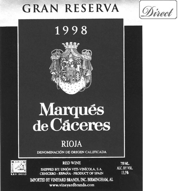 1995 Marqués de Cáceres Rioja Gran Reserva