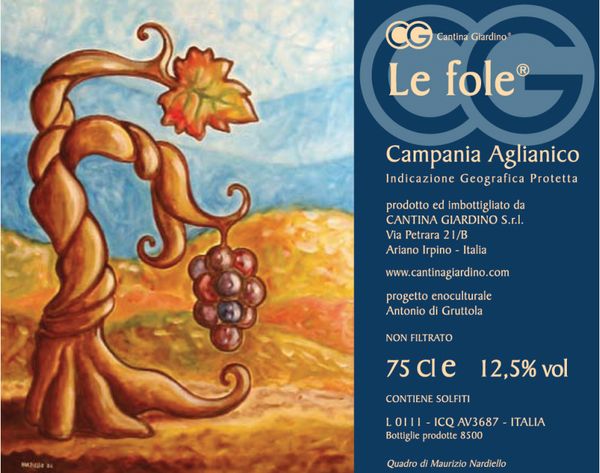 2018 Cantina Giardino Le Fole Campania Aglianico