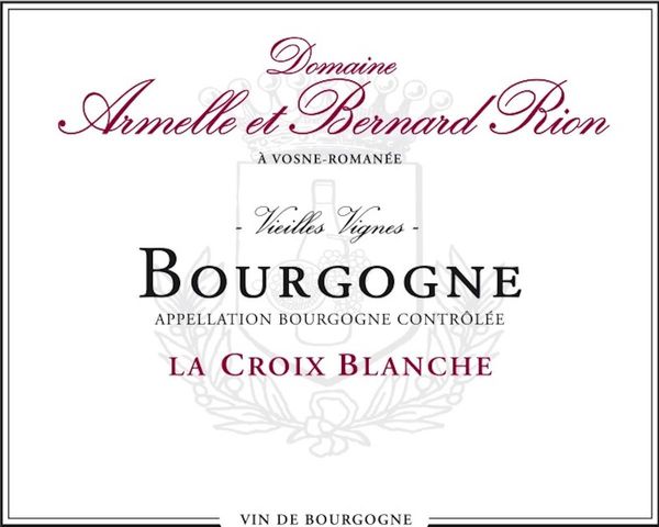 2020 Domaine Armelle et Bernard Rion Bourgogne La Croix Blanche Vieilles Vignes