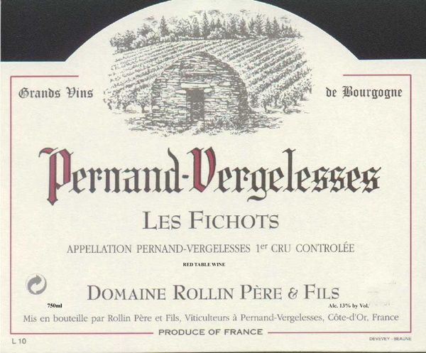 2019 Domaine Rollin Père et Fils Pernand-Vergelesses Les Fichots