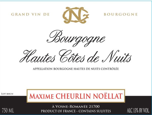 2020 Maxime Cheurlin Noëllat Bourgogne Hautes Côtes de Nuits
