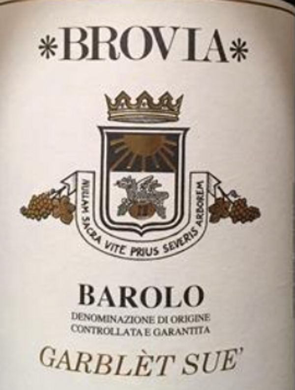 2018 Fratelli Brovia Barolo Garblèt Sue'