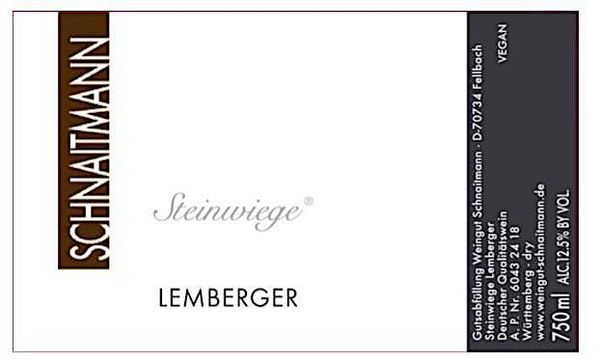 2018 Weingut Rainer Schnaitmann Steinwiege Lemberger