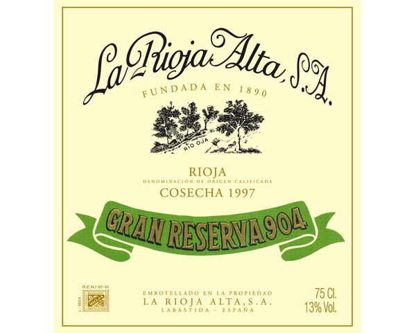 1997 La Rioja Alta Rioja Gran Reserva 904
