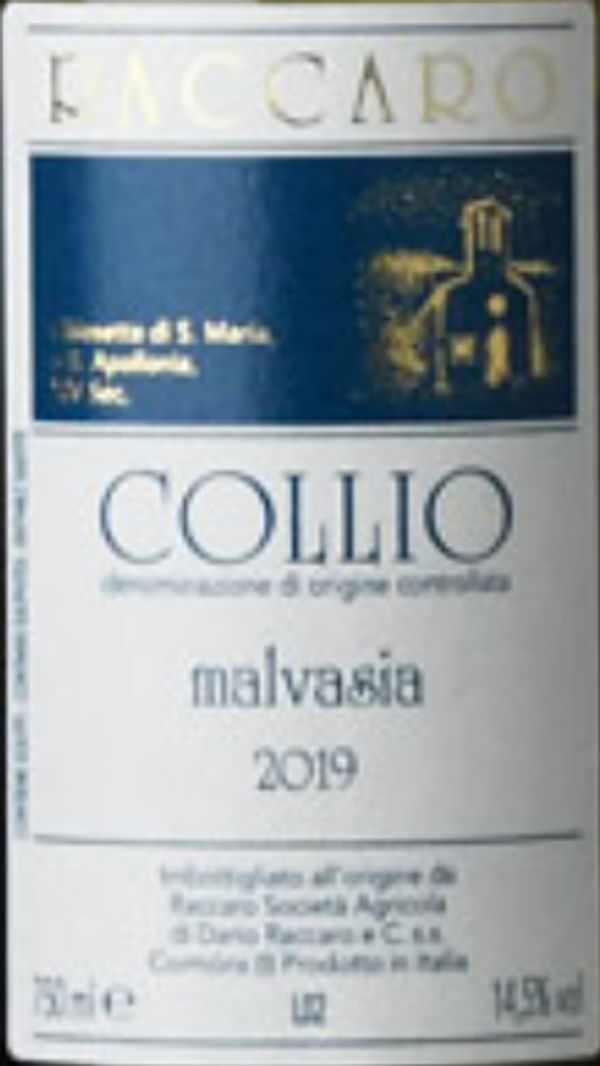 2020 Dario Raccaro Collio Malvasia