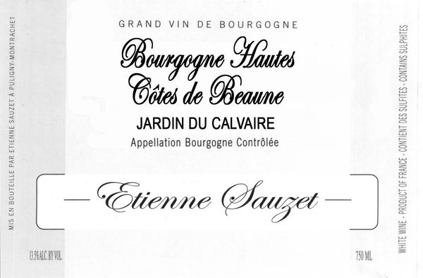 2020 Étienne Sauzet Bourgogne Hautes Côtes de Beaune Jardin du Calvaire