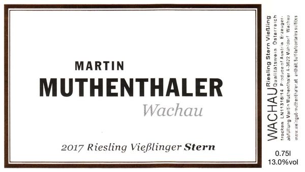 2017 Martin Muthenthaler Viesslinger Stern Wachau Riesling