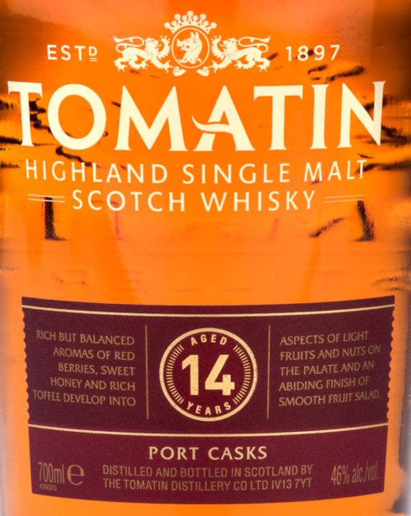 Tomatin Aged 14 Years Port Casks Highland Single Malt Scotch Whisky