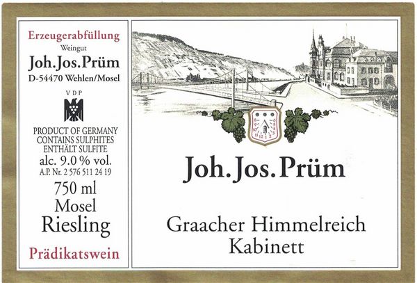 2020 Weingut Joh. Jos. Prüm Graacher Himmelreich Riesling Kabinett