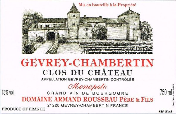 2019 Domaine Armand Rousseau Gevrey-Chambertin Clos du Château
