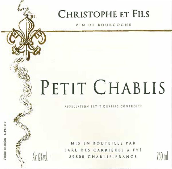 2021 Christophe et Fils Petit Chablis