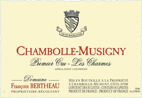 1991 Domaine François Bertheau Chambolle-Musigny Les Charmes