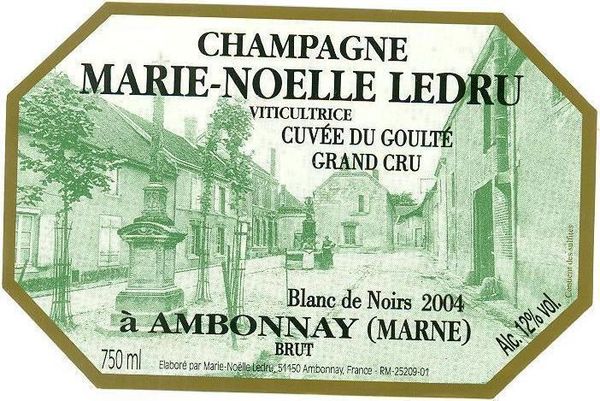 2002 Marie-Noelle Ledru Champagne Blanc de Noirs Brut Cuvée du Goulté