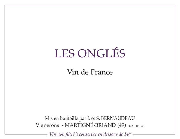 2018 I. et S. Bernaudeau Les Onglés